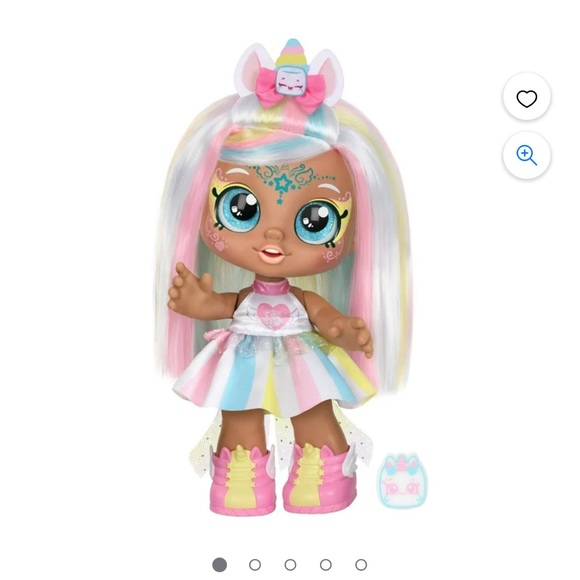 Kindi Kids Dress up  Unicorn Toddler 10 inch Doll with Face Paint Reveal,Ages 3+ - Picture 6 of 6